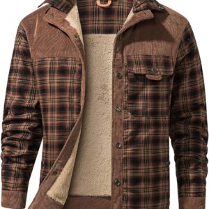 Mr. Stream, Herren -Thermalflanellhemd, Winterjacke, Schutzfutter, Holzfäller -Hemd