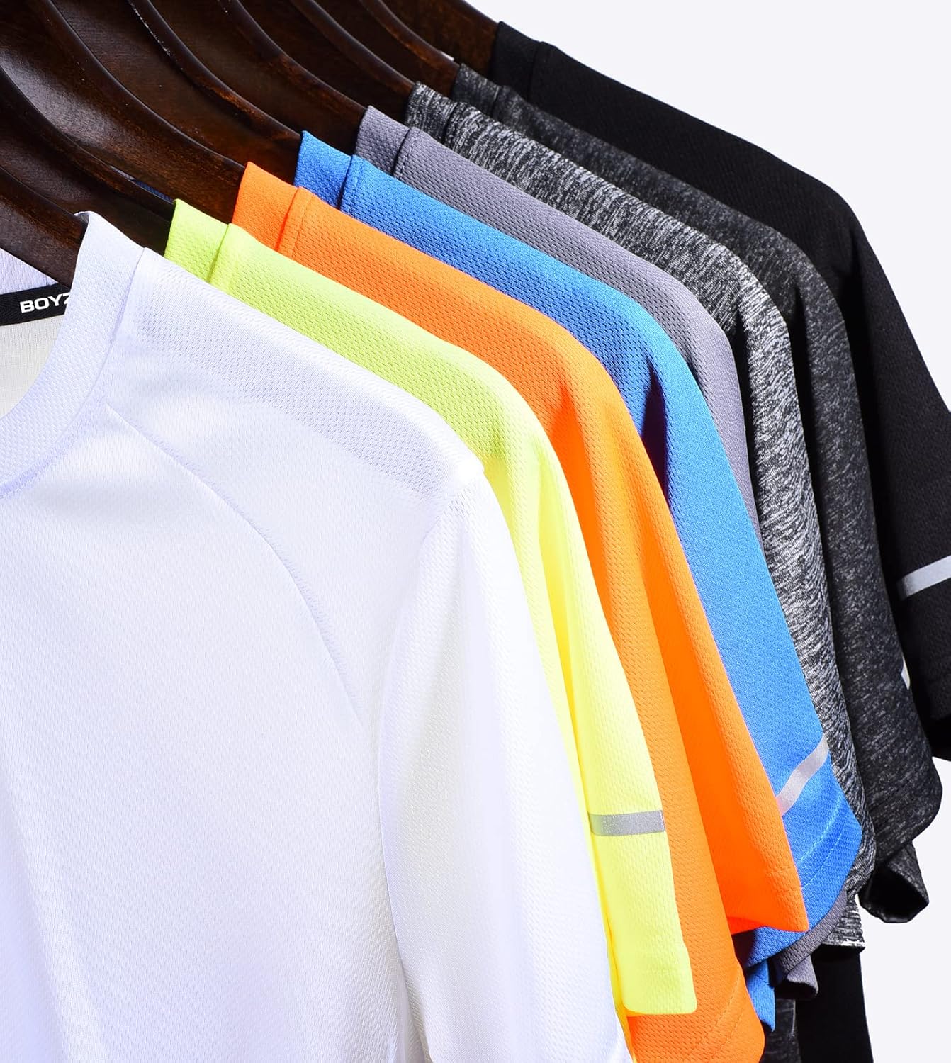 Boyzn Herren Sports T-Shirts Pack von 1, 3 oder 5, kurzärmelige funktionale Lauftop, Schnelltrocknung, atmungsaktives Sporthemd, für Sommerfitness, Training, Wandern, Laufen, Training, Bodybuilding – Bild 7