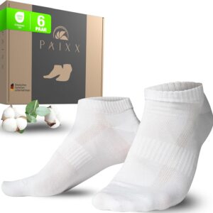 Paixx Premium Sneaker Socken Männer 43-46 & Frauen 39-42 – atmungsaktives und antibakteriell