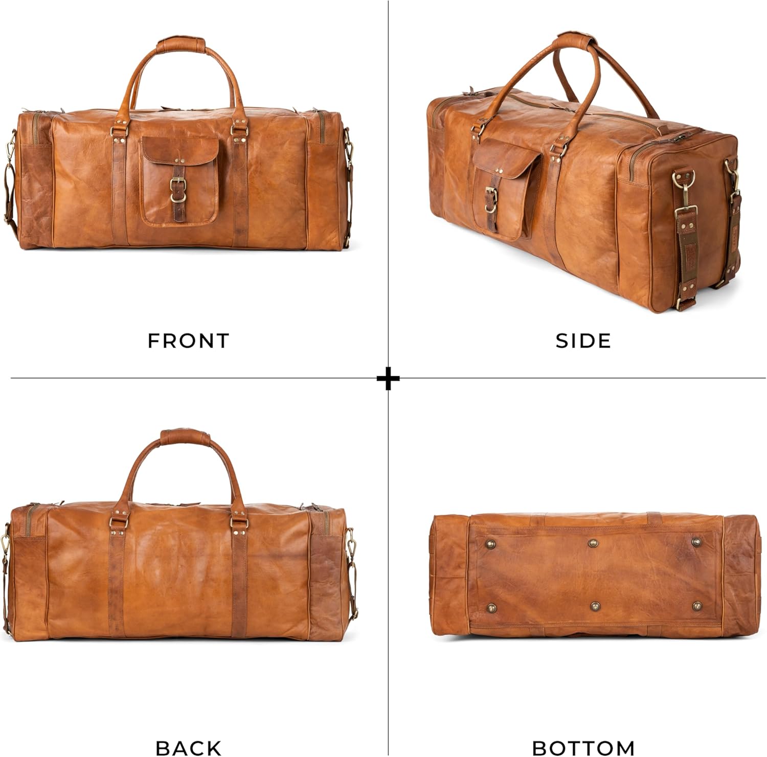 Berliner Bags Vintage Weekender New Yorker Leder -Reisetasche für Männer und Frauen - Brown, Brown xxxxl, Vintage – Bild 6