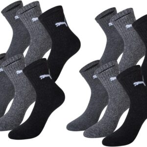 Puma Short Crew Erwachsene Sportsocken, 3 Paare – 35-38