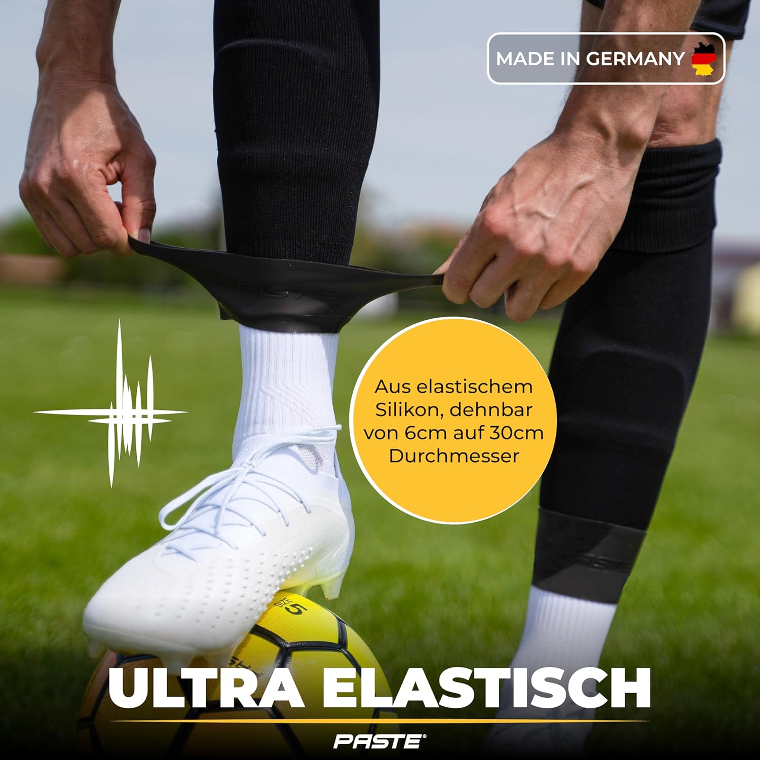 Paste ® Silicon Football Shin Pad Halter für Männer, Frauen und Kinder – Bild 4