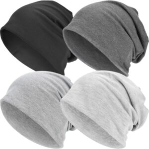 Dünne Slouch Beanie -Hut von Einskey -Männern für Männer, leichte atmungsbezogene Sporthut -Übergangshüte zum Joggen, Radfahren, Schlaf, Haarausfall, Chemo