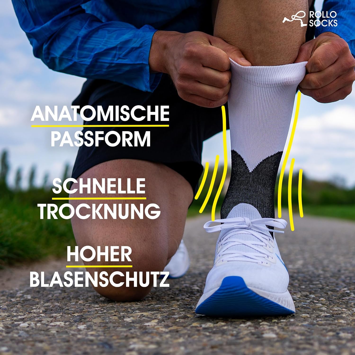 Team 5.0 - Laufen Socken mit gezielter Komprimierung, Laufen, Knöchelunterstützung, Verbandknöchel, Sportsocken, geeignet für jeden Sport geeignet – Bild 2