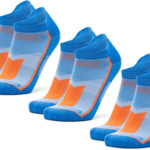 Dänische Ausdauer 3 Paar kurze Sportsocken, keine Show -Laufsocken, atmungsaktiv, leicht, für Männer und Frauen