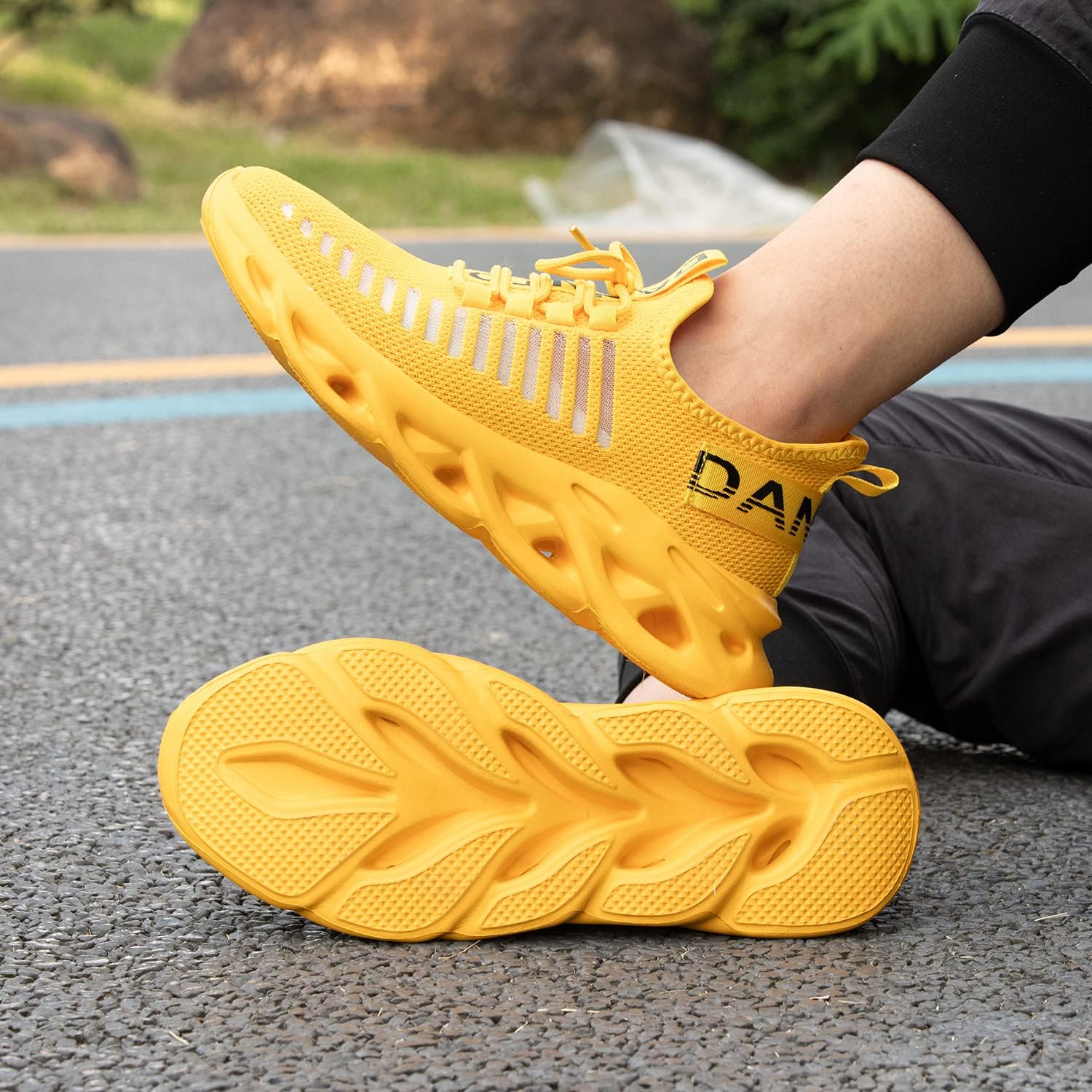 Dannto Herren/Damen-Laufschuhe, Trainer, leichtes, atmungsaktives, rutschfeste Sportschuhe, modisches Fitnessstudio, Fitness, Outdoor, Straßenlaufschuhe – Bild 6