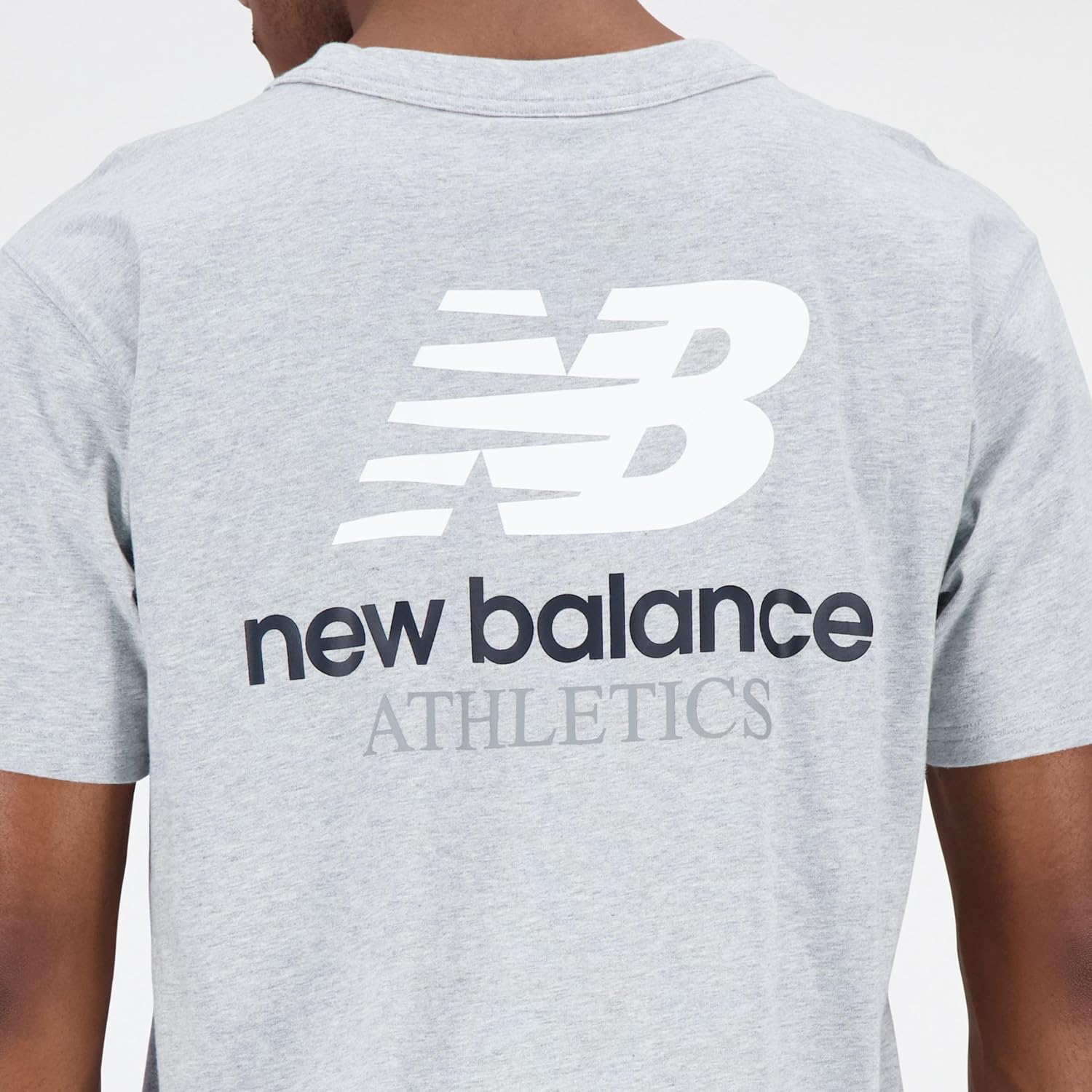 Neue Balance Herren Remastered Graphic Baumwolltrikot Kurzarm, sportlich grau, groß, sportlich grau – Bild 4