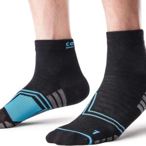 3 Paar Sportsocken Männer Coolmax, Vatertagsgeschenk, Laufsocken für Männer, Allrounder Sportsocken für Fitness, Laufen, Joggen, Wandern, Knöchelhoch, Geschenk für Vater für den Vatertag – Ultra Light, Größe: M.