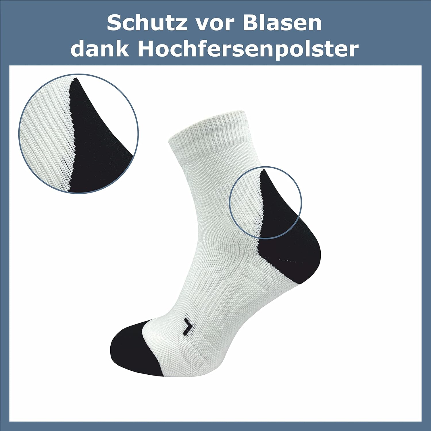 Gawilo 5 Paare von Männern Laufsocken mit Kompressionsportsocken Anti-Blasen-Schutz atmungsaktiv und Feuchtigkeitsregulierung – Bild 2