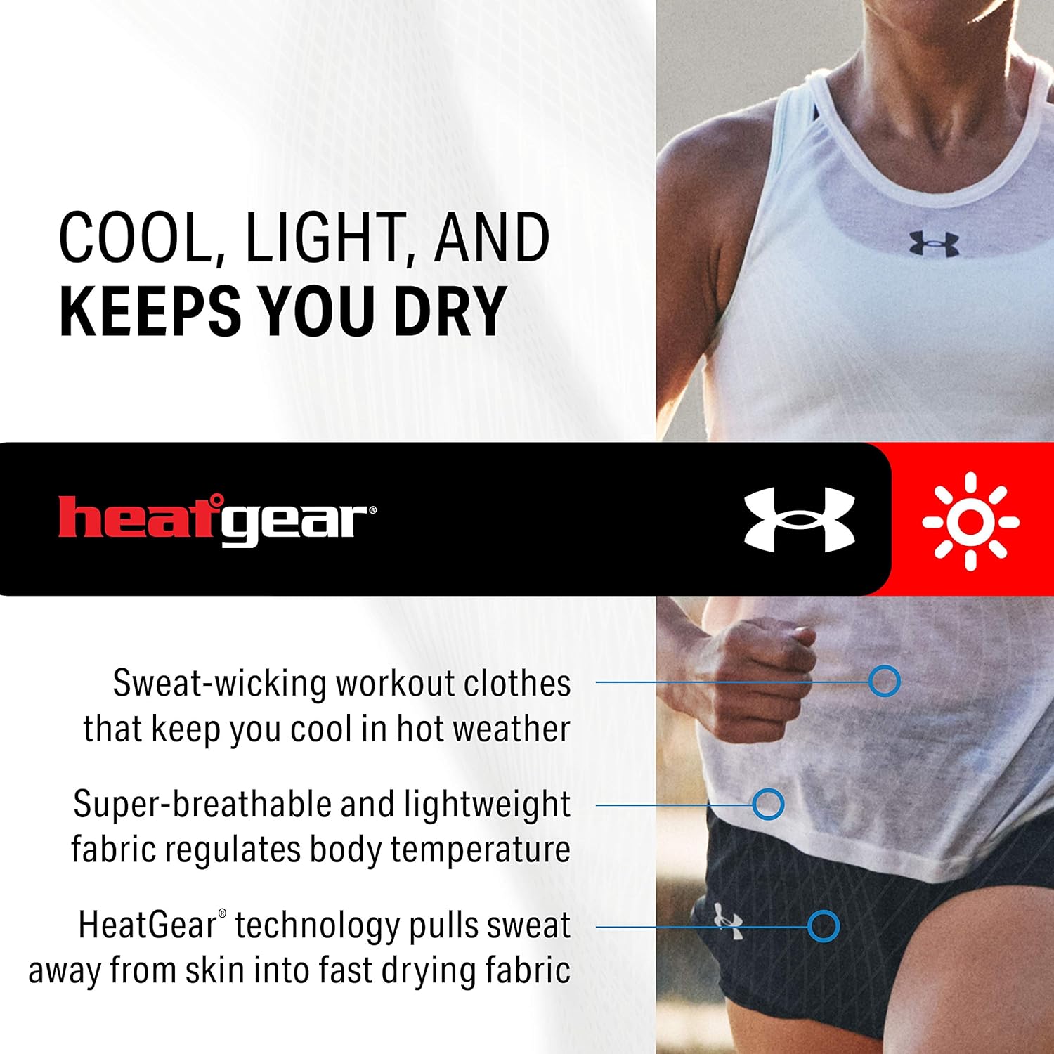 Under Armour Women UA Heatgear Racer, enge Frauenweste mit weichem Gefühl, schlankes ärmelloses T-Shirt für Frauen mit Grafikdesign – Bild 8