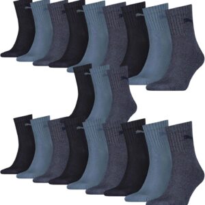 Puma 21 Paare kurze Crew Sports Socken Tennissocken Größe 35-49 Unisex