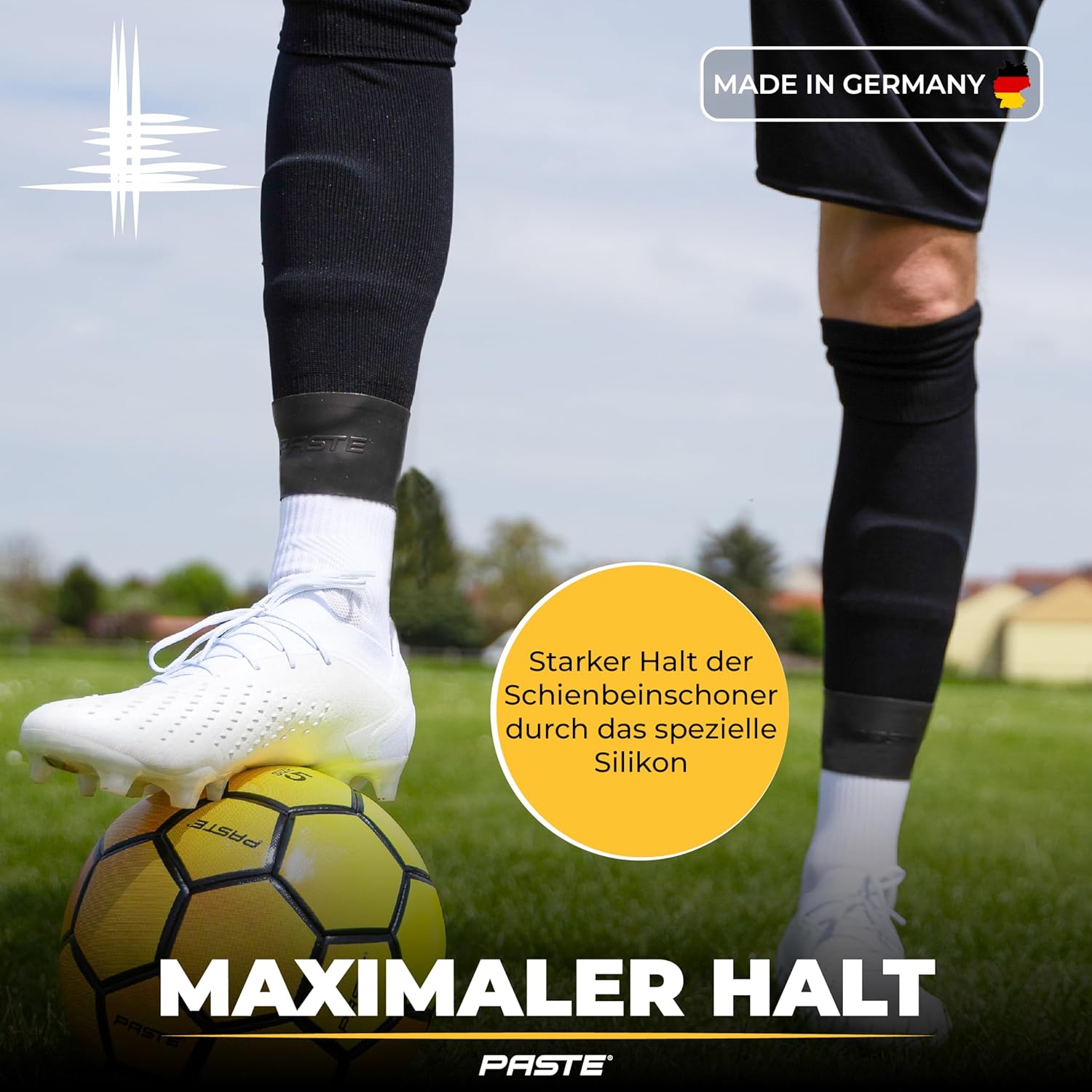 Paste ® Silicon Football Shin Pad Halter für Männer, Frauen und Kinder – Bild 5