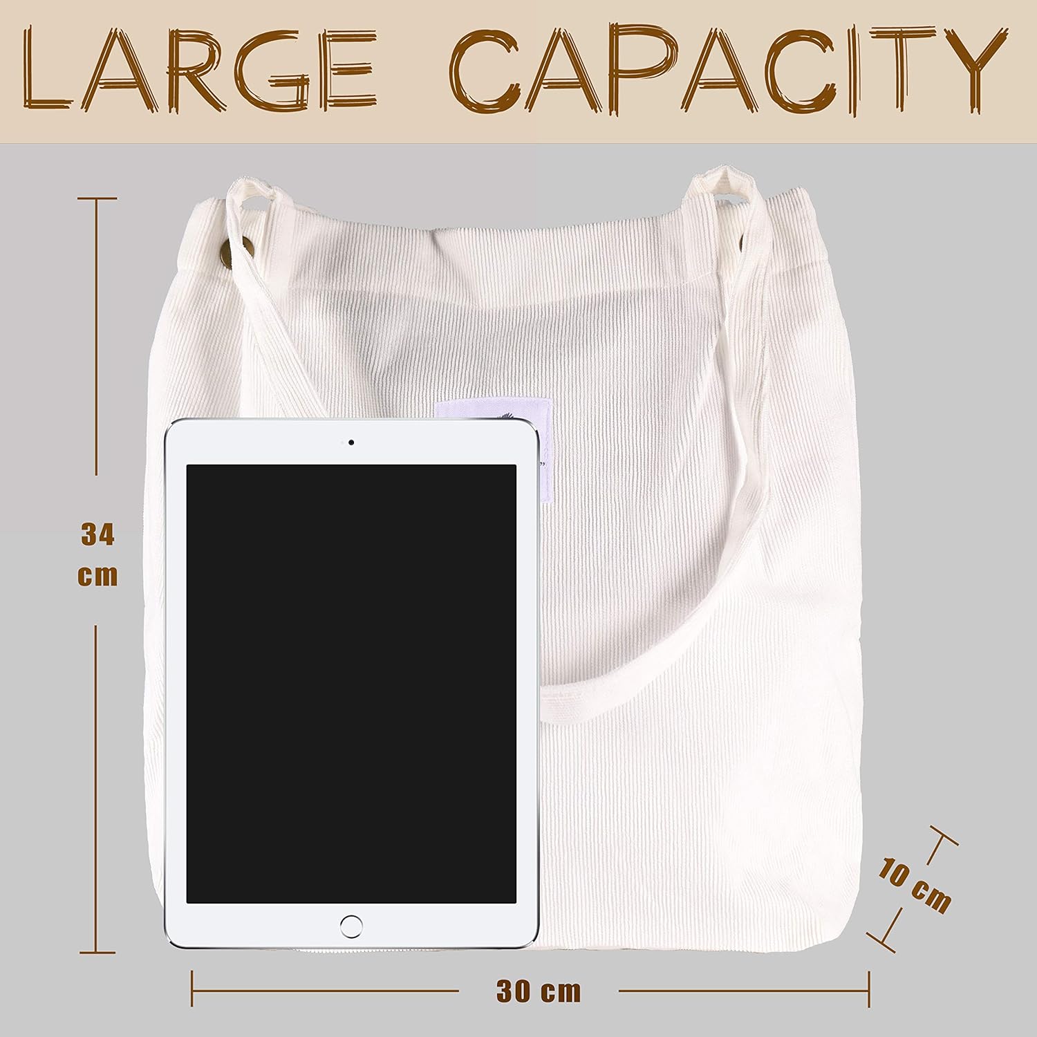 Große Cord -Bag Damen Ultralight -Umhängetasche für Frauen – Bild 3