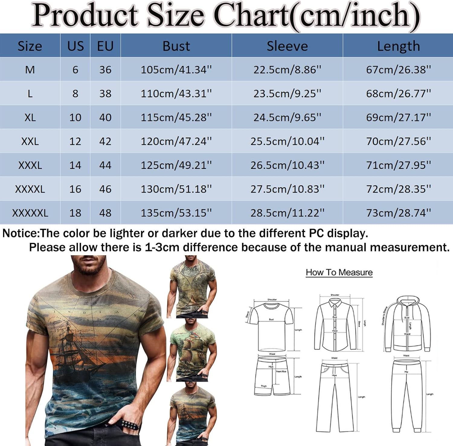 Herren 3D-Print-T-Shirt Bunte Vintage Herren Tee Tops Mode Krawatte Dye Top Streetwear Hemd Kurzarm Bluse Herren T-Shirts Crew Neck Kurzarm Top Sommer Modestyle Street Style Kurzärmele – Bild 6