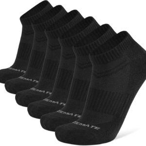 6 Paar Trainer Socken Männer Frauen Rennen Socken 39-42 43-46 Sportsocken gepolsterte Baumwoll-Kurzsocken atmungsaktives Mesh schwarz weiß grau