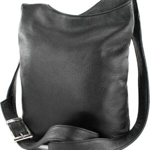 Modamoda DE – T221 Italienische Umhängetasche mittelgroße Leder