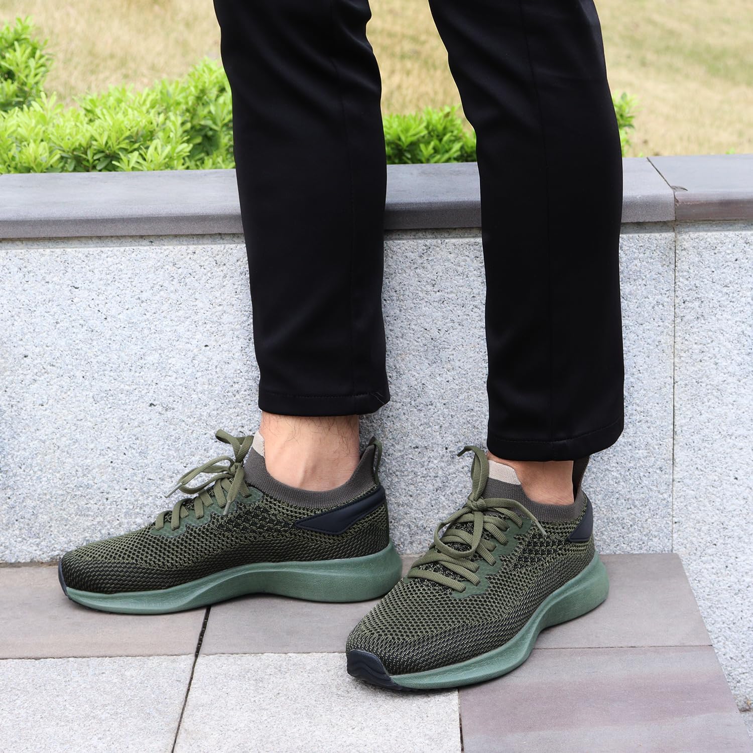 Giniros Schuhe Herren -Trainer Sportschuhe Trainer Running Tennisschuhe Leisure Road Running Schuhe Modes Leichtes atmungsaktives Slip auf Fitness Fitnessstudio Jogging Schuhe – Bild 6