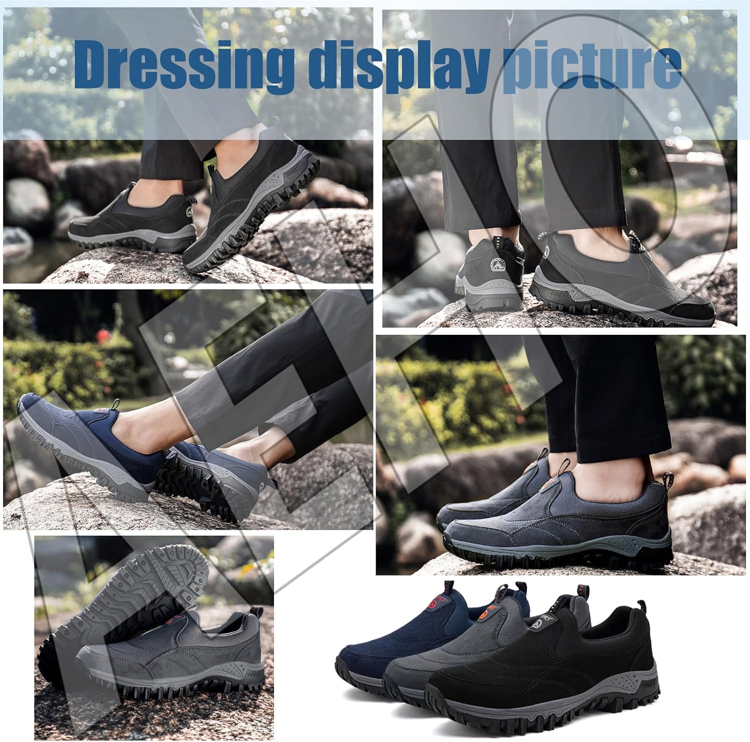 Aeho-Schuhe extra breite Herrenschlupf auf Trainern Freisprecher Wildleder-Herrenschuhe ohne Schnürsenkel Leichte Sportschuhe atmungsaktive Freizeitschuhe Outdoor Modelaufschuhe im Freien – Bild 6