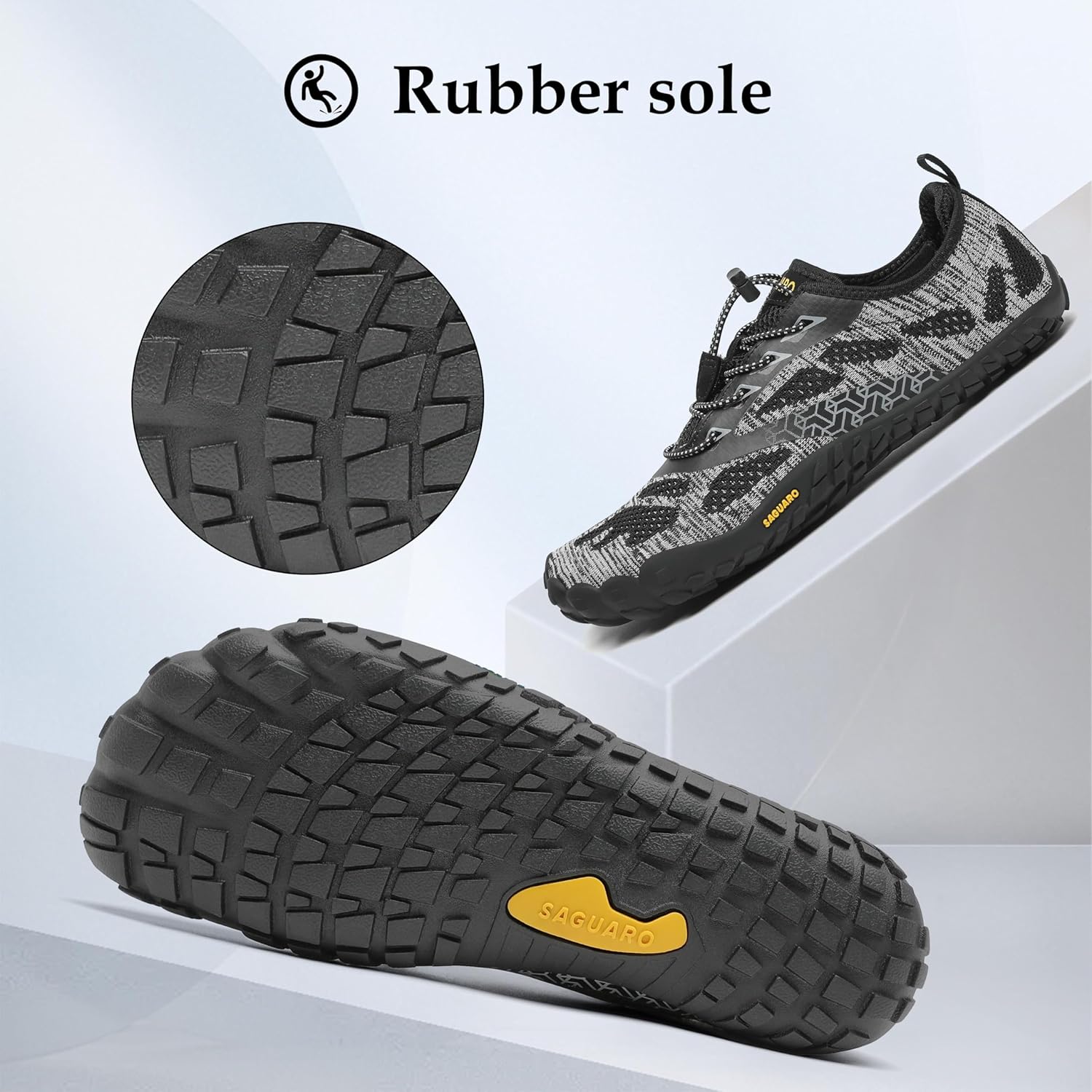 Saguaro Unisex Barefoot-Schuhe, Schnellrocknen, Badeschuhe, Trail-Laufschuhe für Outdoor-Sportarten, Minimalist – Bild 6