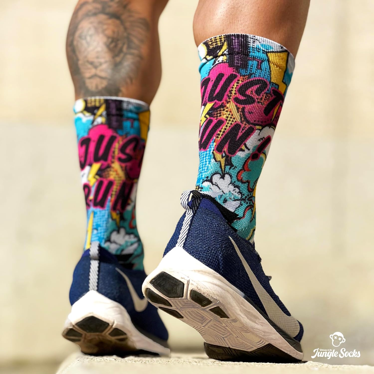 Jungle Socken Elite -Serie - Hochleistungsläufe Socken, atmungsaktiv, komprimiert und verstärkt – Bild 2