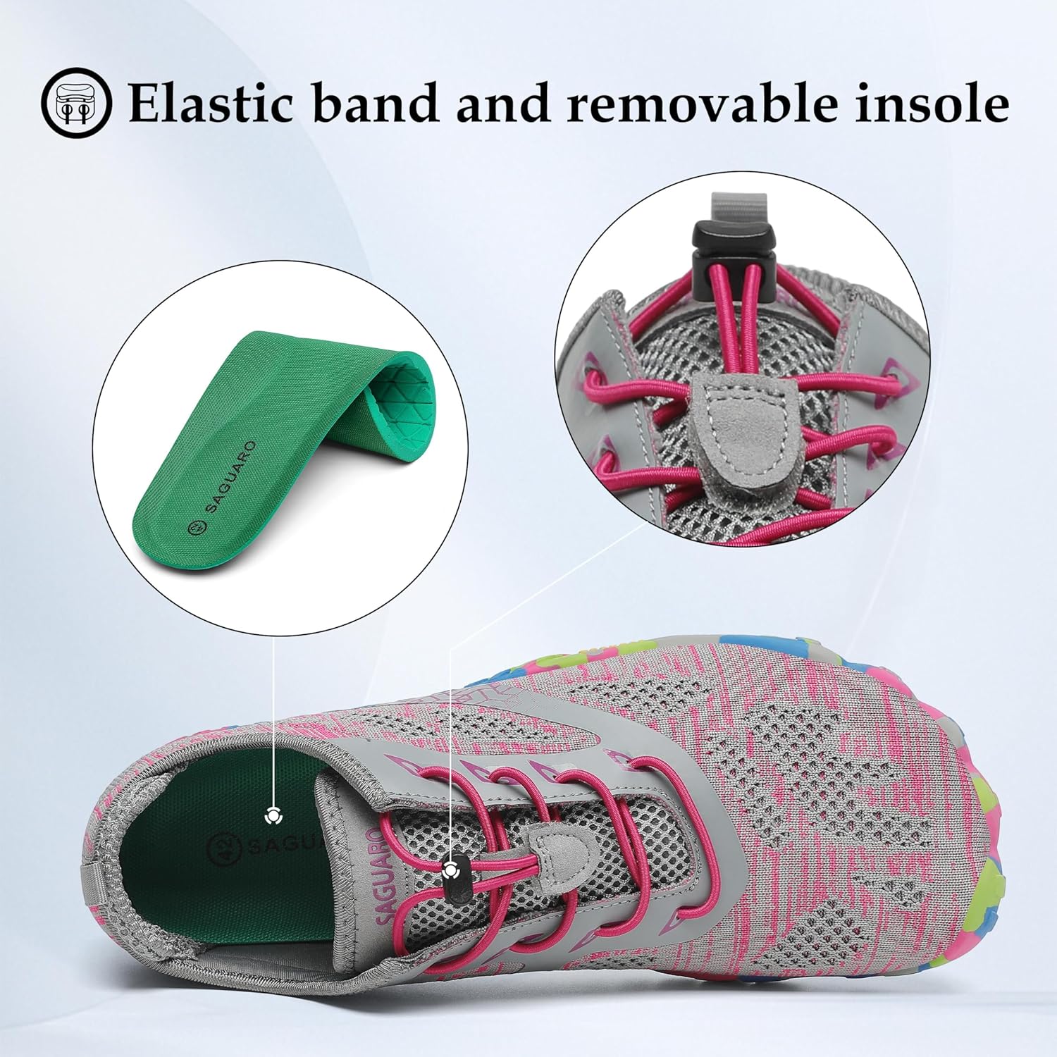 Saguaro Unisex Barefoot-Schuhe, Schnellrocknen, Badeschuhe, Trail-Laufschuhe für Outdoor-Sportarten, Minimalist – Bild 3