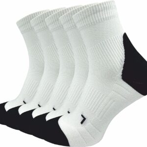 Gawilo 5 Paare von Männern Laufsocken mit Kompressionsportsocken Anti-Blasen-Schutz atmungsaktiv und Feuchtigkeitsregulierung