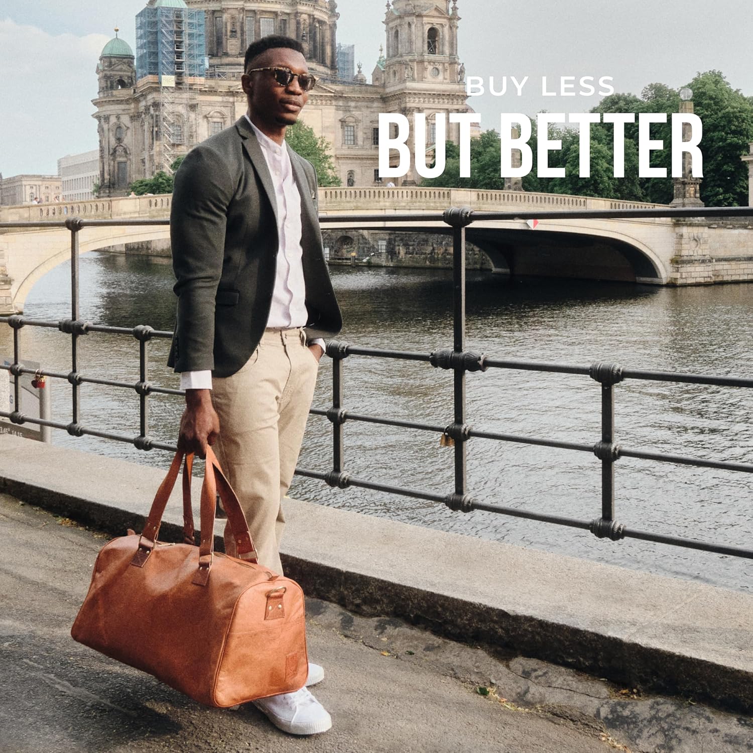 Berliner Bags Weekender Oslo Leder Reisetasche Frauen Männer braun groß 45L – Bild 9