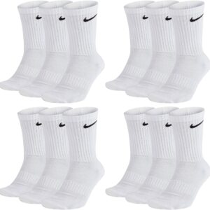 Nike U nk Everyday Cush Crew 3PR Socken, anpassbar – 12 Weißpaare, Größe: 34-38