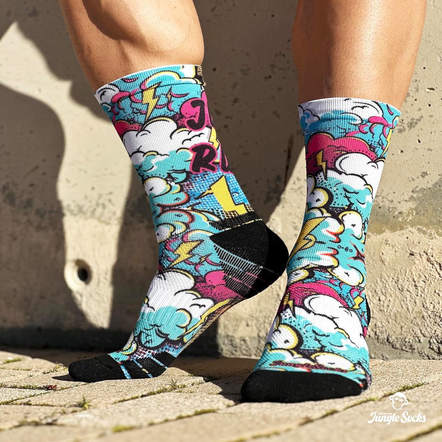 Jungle Socken Elite -Serie - Hochleistungsläufe Socken, atmungsaktiv, komprimiert und verstärkt – Bild 4