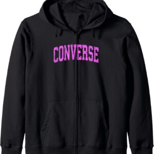 Converse Texas TX Vintage Athletic Sports Pink Kapuzenjacke, schwarz